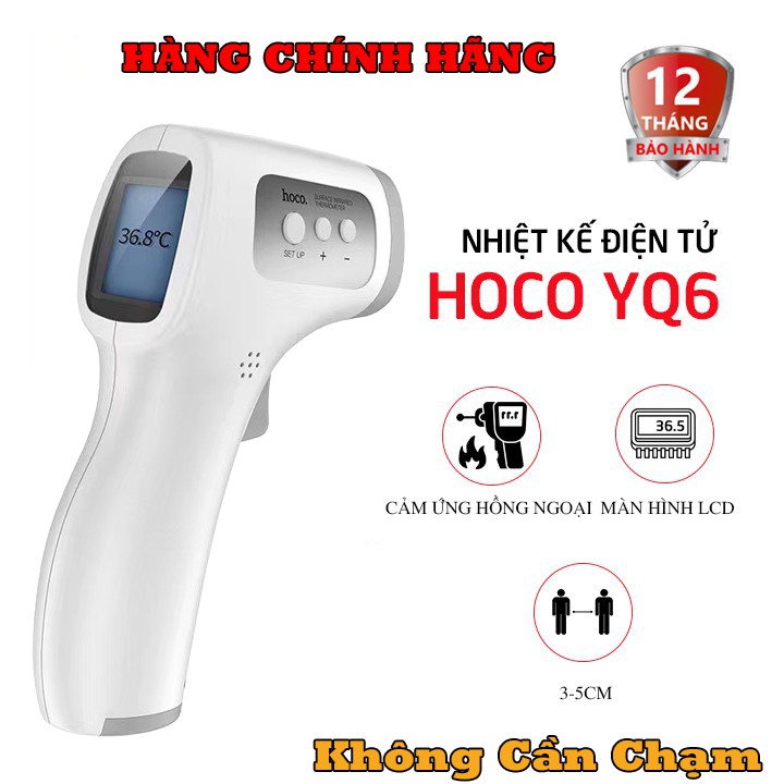 Nhiệt Kế Không Chạm Hồng Ngoại Hoco YQ6 - Màn Hình LCD