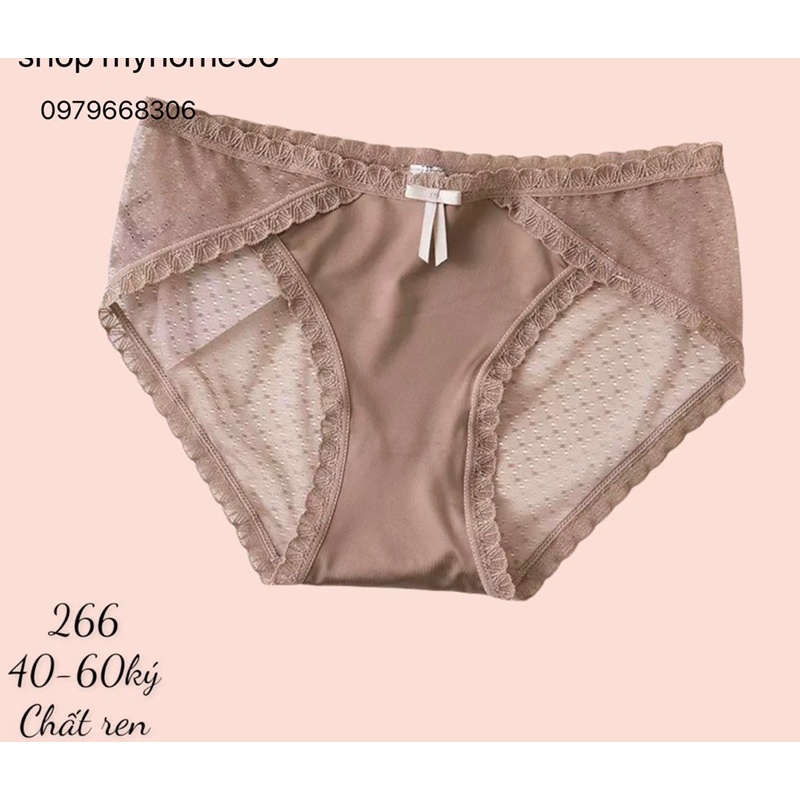 Quần lót ren phối lụa siêu sang chảnh 662 (lẻ1c)