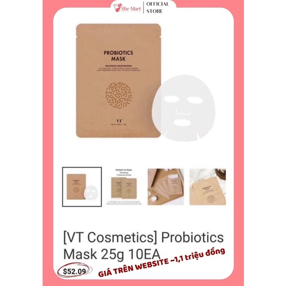 MẶT NẠ TRẮNG DA PROBIOTIC (1 hộp 10 miếng)