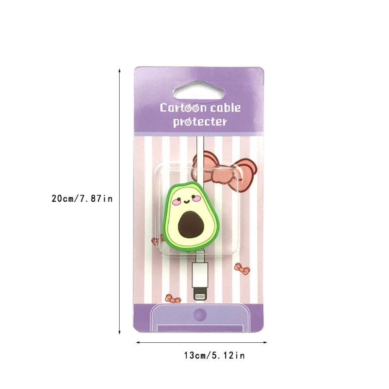 Vỏ Bọc Bảo Vệ Dây Cáp Dữ Liệu Hình Trái Bơ Sầu Riêng Cola Dễ Thương