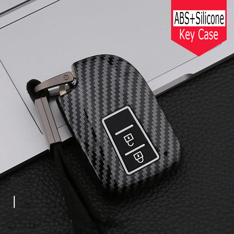 Vỏ Bảo Vệ Chìa Khóa Xe Hơi Toyota All-New Yaris 2018-2020 Bằng Sợi Carbon + Silicon