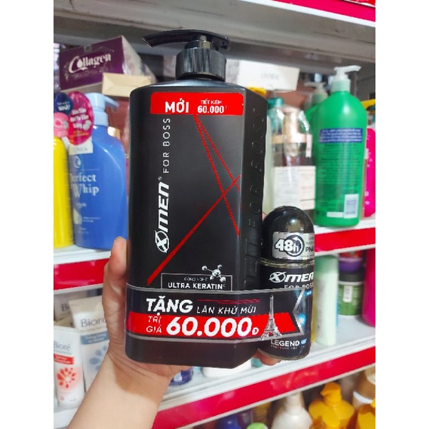 Gội X-Men for Boss Intense  hương nước hoa Châu Âu mới.(tặng kèm lăn khử mùi 40ml).