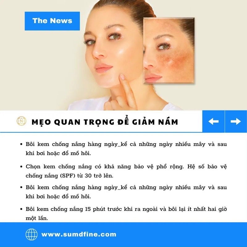 KEM CHỐNG NẮNG SUMDFINE TRẮNG HỒNG