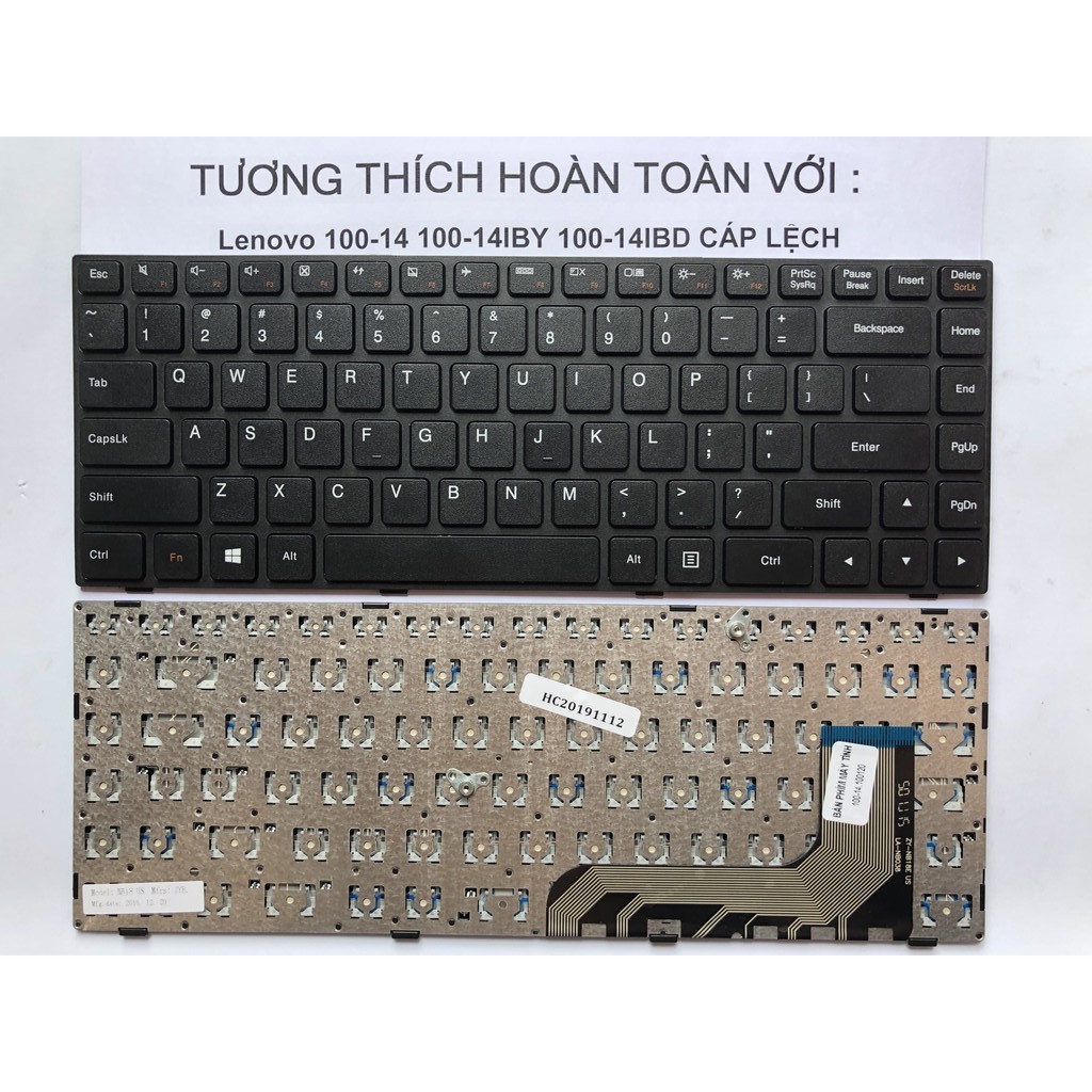 Bàn phím Laptop Lenovo 100-14 100-14IBY 100-14IBD Cáp Lệch Hàng Mới 100% Bảo Hành Toàn Quốc 12 Tháng