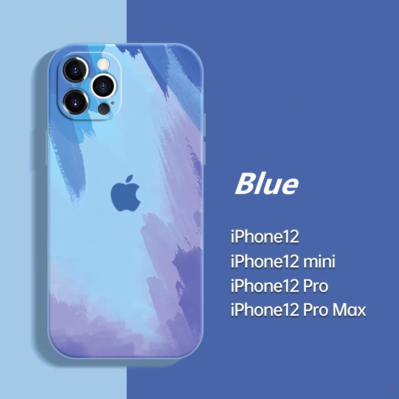 Ốp Lưng Silicone Họa Tiết Hình Vuông Màu Nước Thời Trang Cho Iphone 6s 7 8 Plus Xs Max Xr 11 12