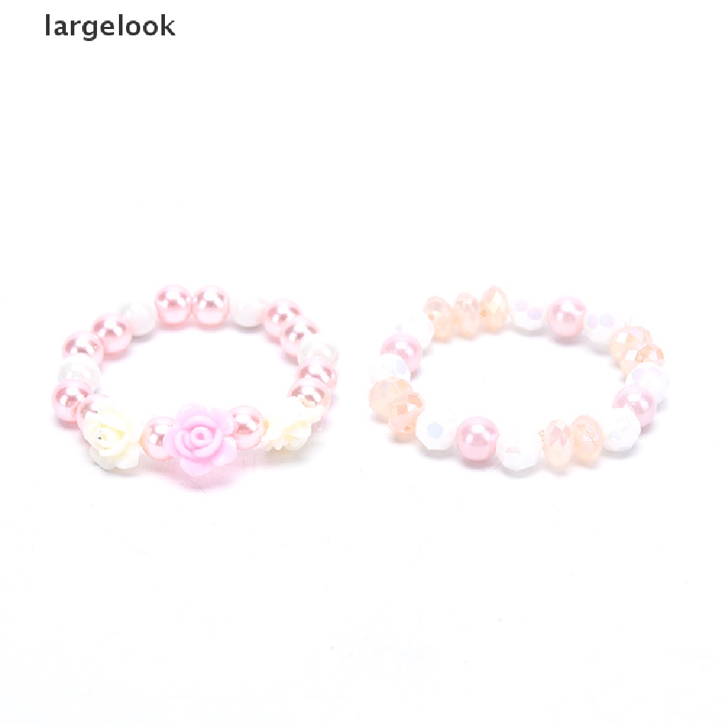 Set 2 Vòng Tay Chuỗi Hạt Đính Hoa Dễ Thương Cho Bé Gái ♨Nóng Bỏng