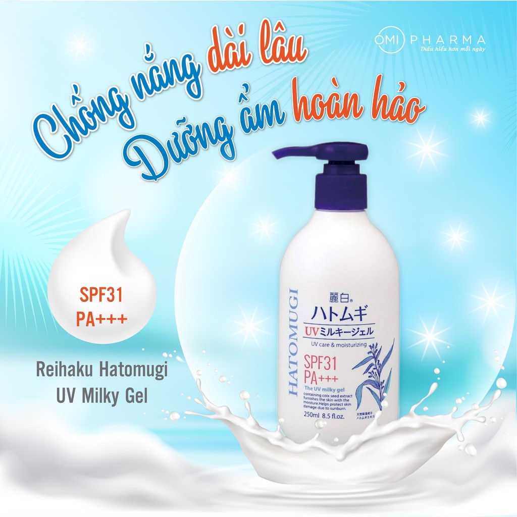 Sữa Dưỡng Thể Và Kem Chống Nắng, Dưỡng Ẩm Và Làm Sáng Da Reihaku Hatomugi SPF50+ PA++++