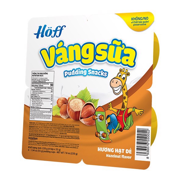 Váng sữa Hạt Óc Chó Hoff lốc 4 hộp x 55g