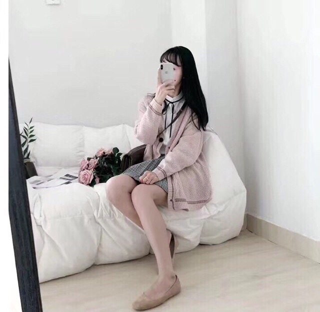 Áo khoác len viền kẻ hottrend | BigBuy360 - bigbuy360.vn