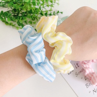 Scrunchies cột tóc buộc tóc tone pastel sọc