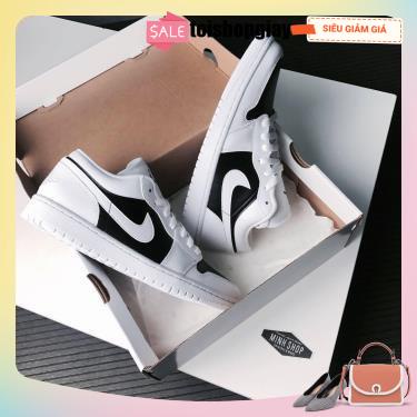 [Xả Dich] Giày JORDAN 1 Panda màu trắng đen cổ thấp, Giay Sneaker JD1 Low hot trend,chạy bộ,tập gym,đi học full box bill