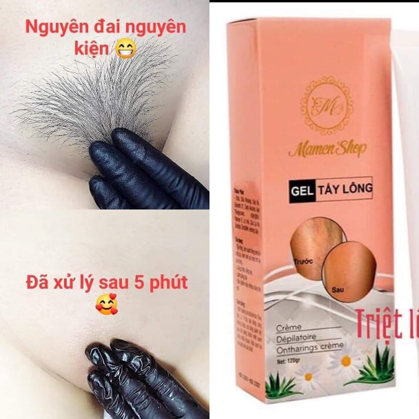 Kem tẩy lông vĩnh viễn vùng kín bikini nách Mamen Shop - 120ml. An toàn cho mọi loại da nhạy cảm