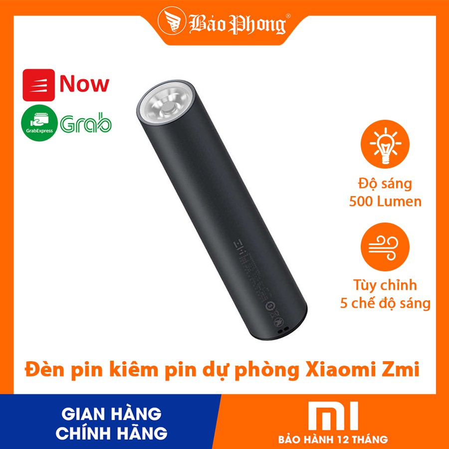 Đèn pin thông minh kiêm pin dự phòng Xiaomi Zmi Portable Flashligh With LPB02 5000Mah Powerbank và LPB03 3350mAh