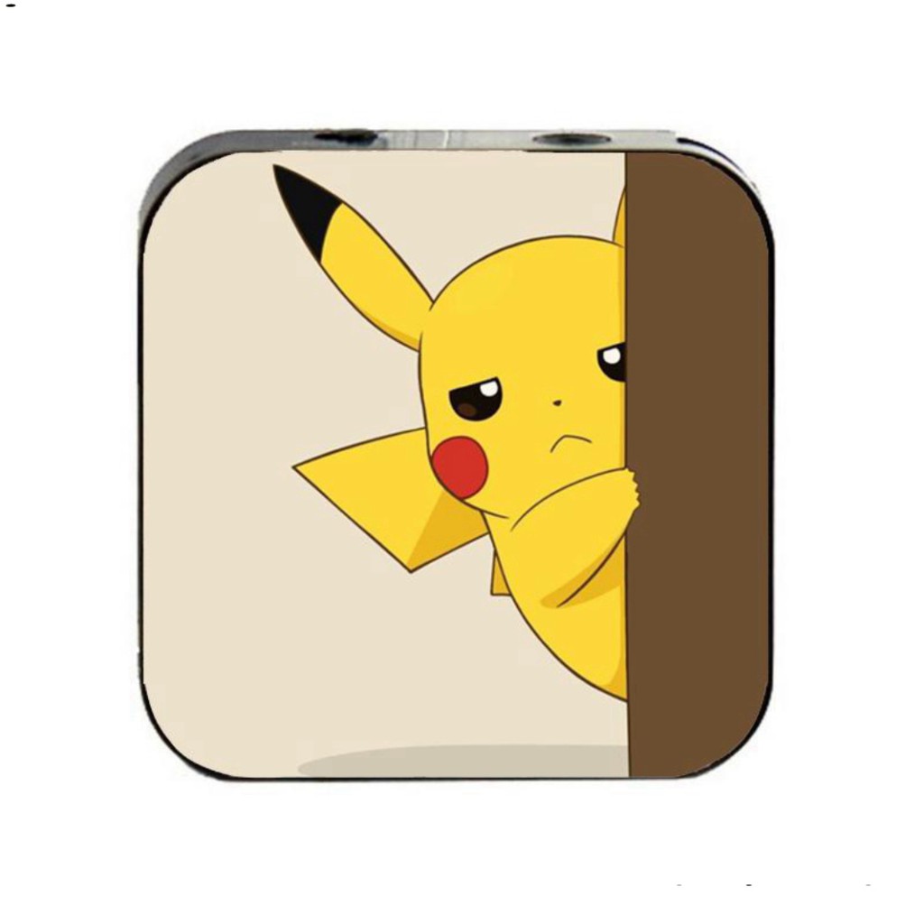Máy nghe nhạc pjkachu cầm tay mini tặng tai nghe cắm dây có mic và dây sạc mp3 anime chibi