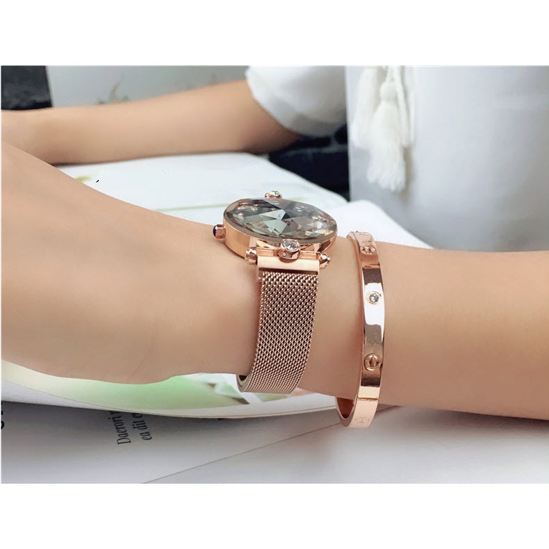 Đồng Hồ Nữ Dây Nam Châm Mobangtou 8013 Dây Lụa Cao Cấp Mặt Số Thời Trang Đẹp Giá Rẻ