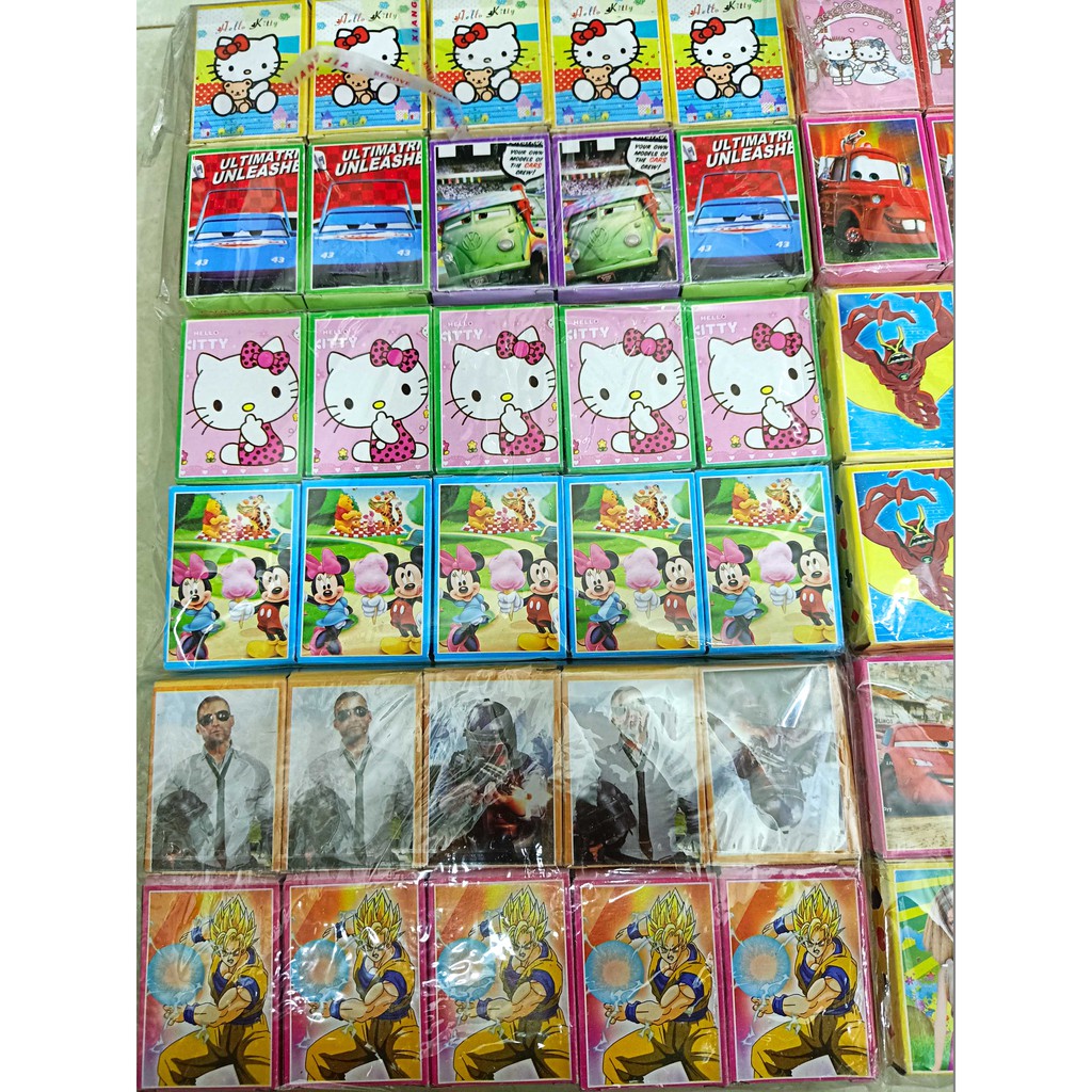 Bộ bài hoạt hình in hình mini nhiều mẫu 54 lá in hình anime manga dễ thương siêu độc đáo