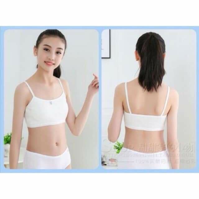 Áo Lót Nữ Học Sinh, Áo Lá Cotton Có Mút Đệm Ngực Thoải Mái Mềm Mại - 6059