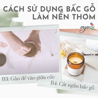 BẤC GỖ LÀM NẾN THƠM (KÈM ĐẾ SẮT)