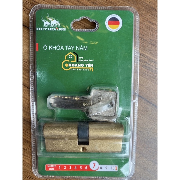 Lõi khoá cửa tay gạt Huy Hoàng Con Voi, ruột khoá cửa tay gạt thay thế 7cm