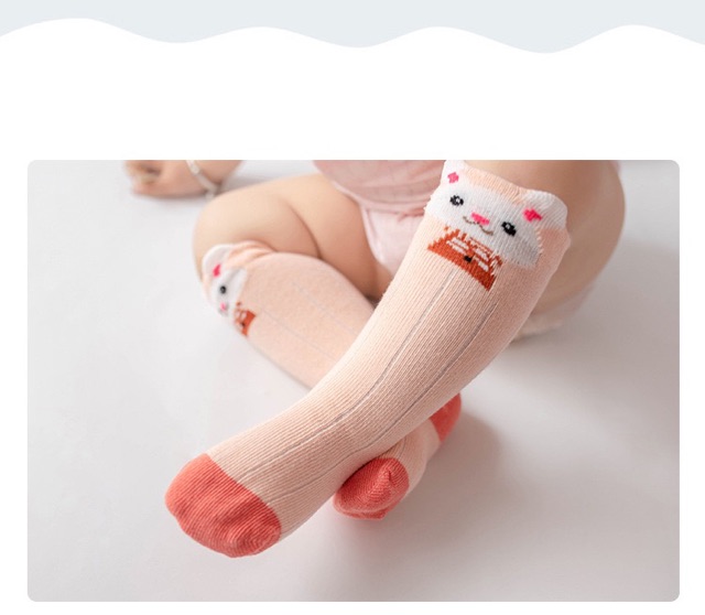 [Chọn mẫu] Tất sơ sinh Tất đùi cotton giữ ấm đầu gối cho bé 0 đến 3 tuổi siêu yêu