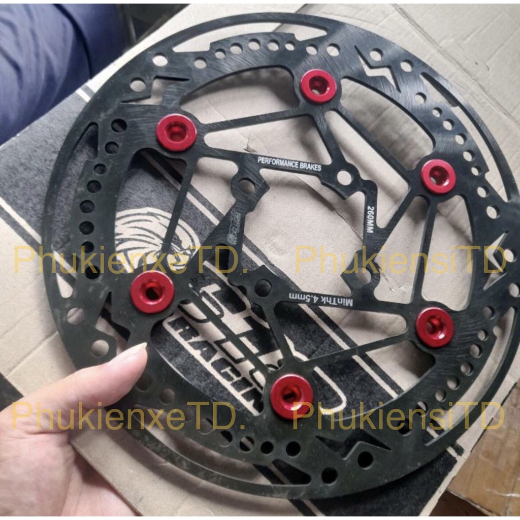 Đĩa 618 full Đen 4 lổ 260mm Ex150