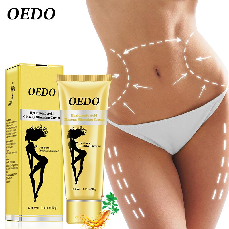 OEDO Bộ sản phẩm gồm kem giảm béo chiết xuất nhân sâm và axit hyaluronic đốt cháy mỡ thừa + tinh dầu mát xa làm nở ngực