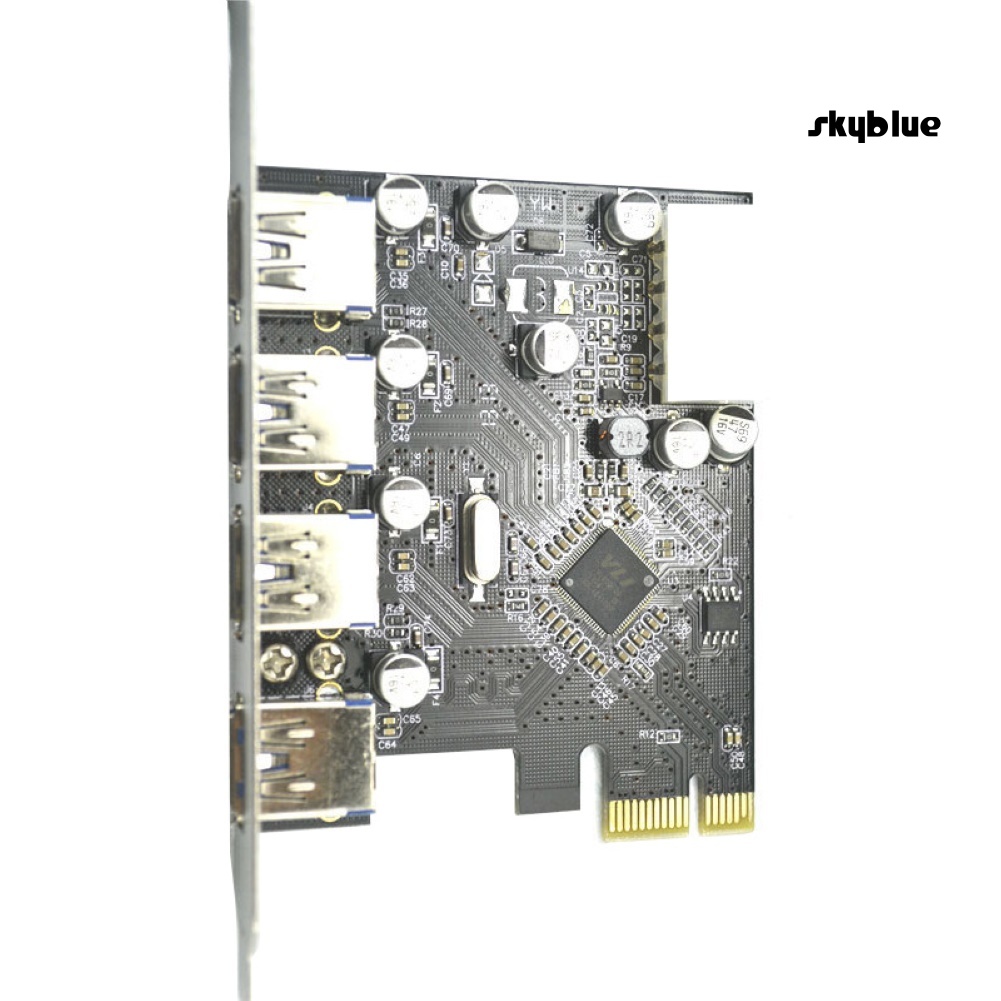 [SK]Internal 4 USB 3.0 PCI-E PCI Express Expansion Card Adapter for Desktop Computer