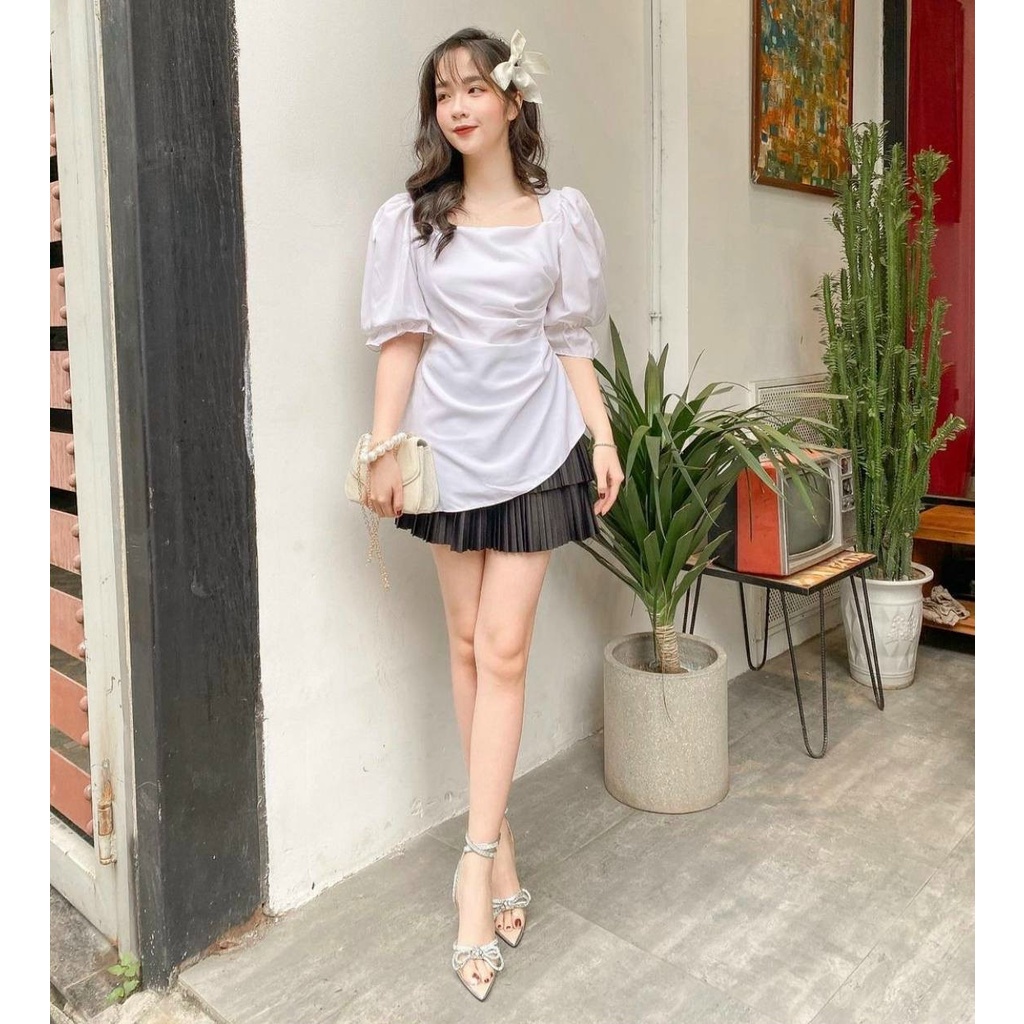 Áo Tay Phồng Vạt Xéo HIHO