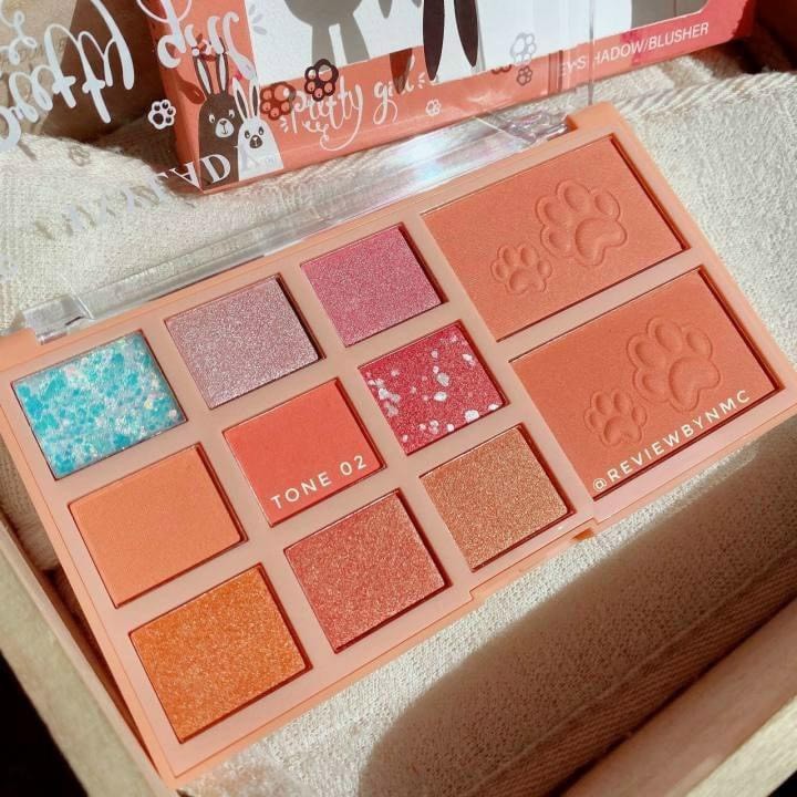 Phấn mắt Any Lady Pretty Girl 🥰11 ô có nhủ kim tuyến & má hồng . Hot | BigBuy360 - bigbuy360.vn