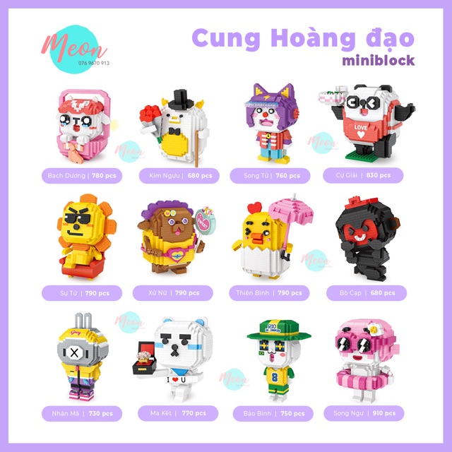 Xếp hình miniblock Cung Nhân Mã - Miniblock Zodiac cung hoàng đạo size L