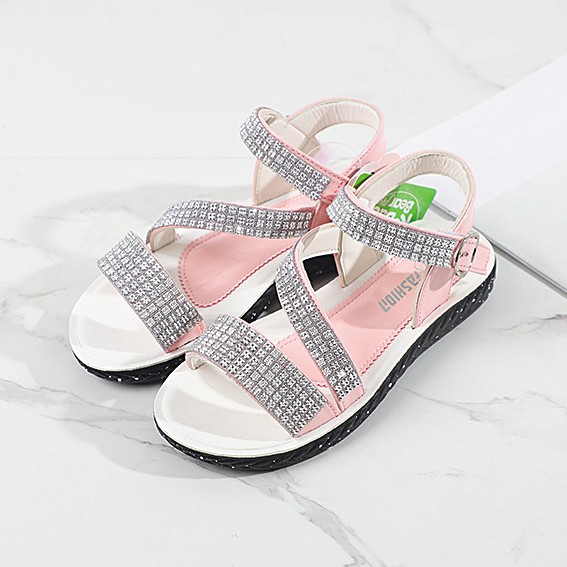 sandal bé gái size 27-38 quai chéo đá siêu dễ thương