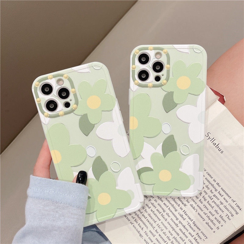Green Flowers Pattern Phone Case For IPhone 11 12 Pro Max Xr XsMax 7 8 Plus SE 2020  Fa33e