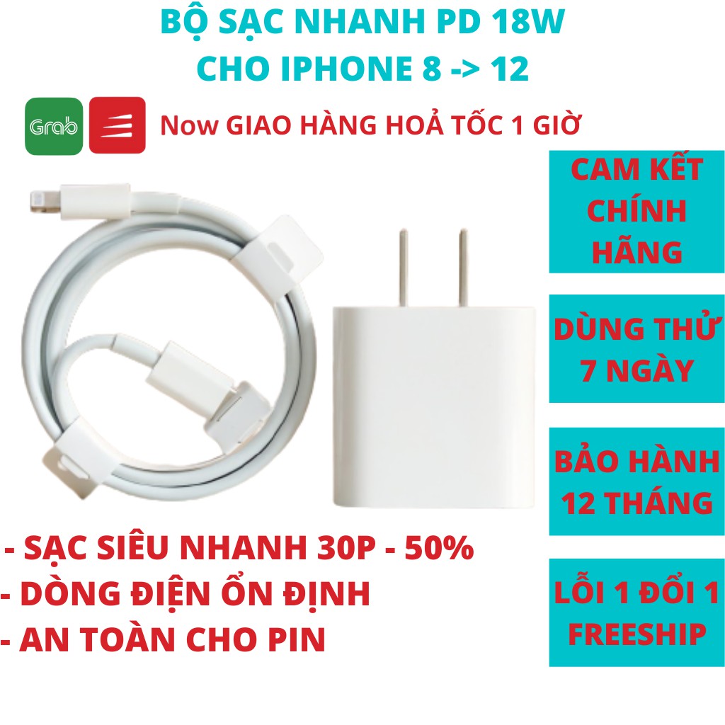 Bộ sạc nhanh 20w iphone 12 13 Pro Max chính hãng ipad IPhone 11 Pro Max/ 11 Pro/ X/ XS Max/ 8/ 8 Plus