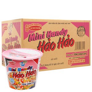 Mì Ly Hảo Hảo Mini Handy vị Tôm Chua Cay 47g | Mì cốc Hảo Hảo Mini Handy vị Tôm Chua Cay 47g