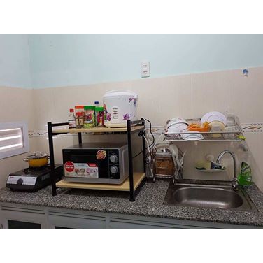 Kệ lò vi sóng, lò nướng Khung sắt, Gỗ MDF  YL145 - 60x37x35 cm | BigBuy360 - bigbuy360.vn