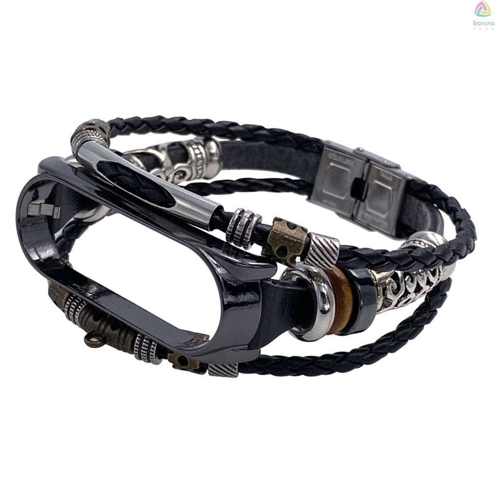 Dây đeo thay thế bằng da phong cách cổ điển cho Mi Band 6/6 NFC Xiaomi Mi Band 5