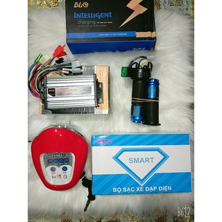 Combo xe đạp điện 48v (sạc+tay ga+ đầu đèn+bo đa năng) hàng chuẩn siêu bền