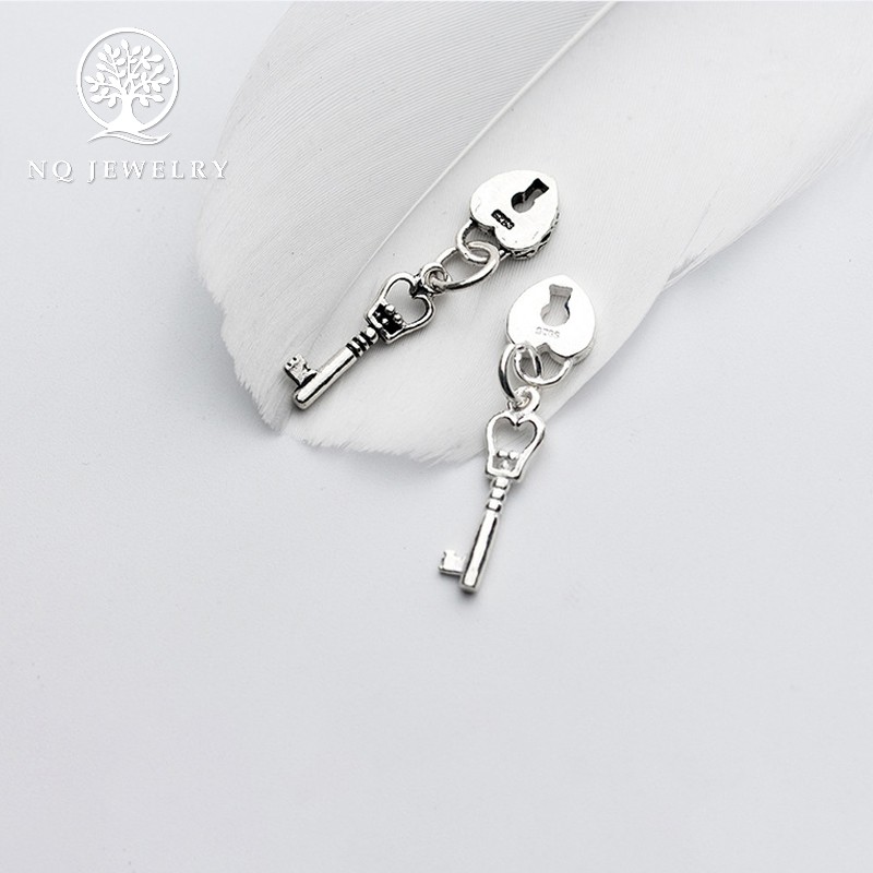 Charm bạc chìa khóa trái tim treo - NQ Jewelry