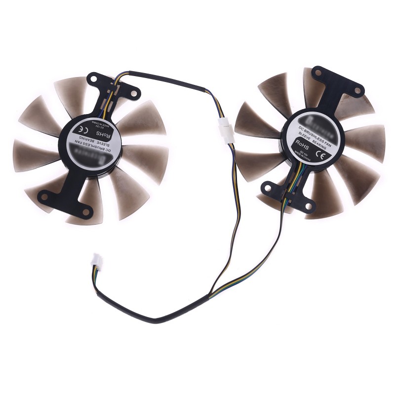 utake 2pcs 87mm GA91S2U GPU VGA Card Cooler Fan for Palit GeForce GTX 1080 1070Ti 1070 ventilateur ventilateur pc ventilateur pc portableVentilateur de refroidissement de la carte graphique Roulement à billes durable Pour Maxsun GTX1070Ti 1080 Ventilateur