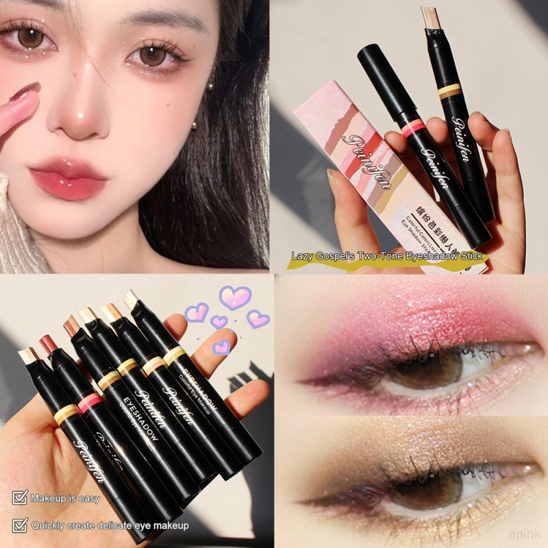 Phấn Mắt Dạng Thỏi Hai Màu Gradient Lấp Lánh Lâu Trôi Không Thấm Nước