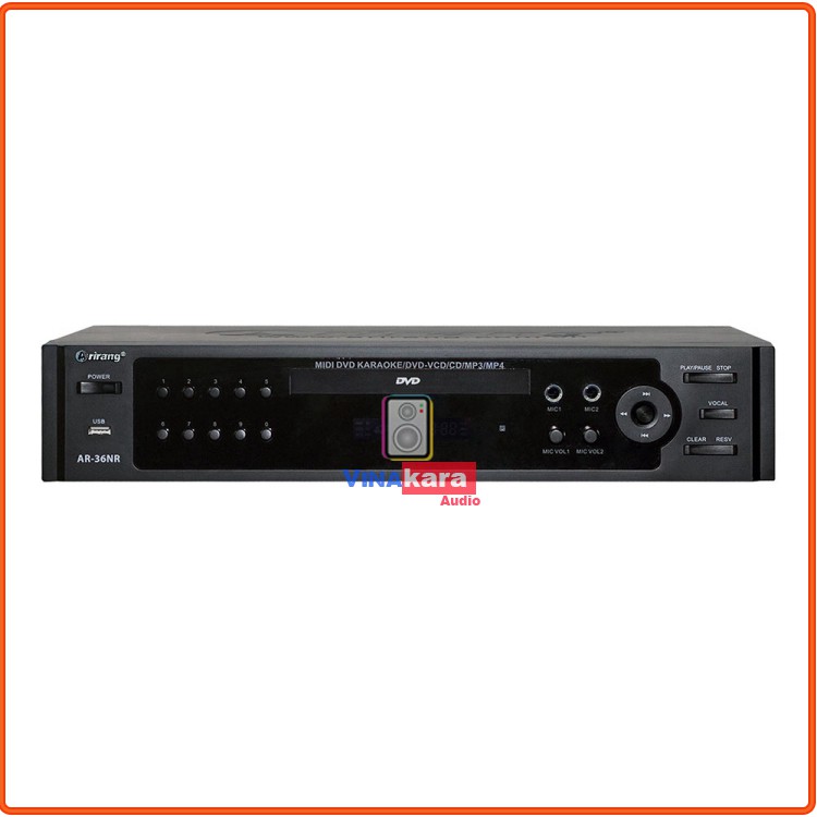 Đầu Karaoke ARIRANG AR-36NR (Đen) - Kèm 2 Mic Chính hãng