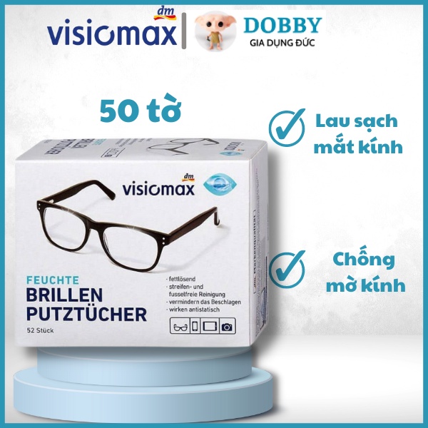 Giấy lau mắt kính, máy ảnh VISIOMAX hộp 52 tờ - Dobby