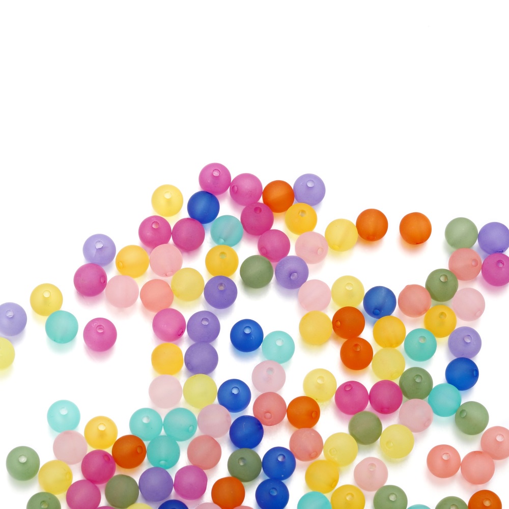 Set 100 hạt xỏ lỗ ST.KUNKKA 10mm nhiều màu sắc tùy chọn làm vòng đeo tay trang sức thủ công DIY