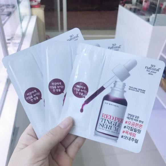 ✅  Sample  Red Peel Tingle Serum - Peel Da Không Bong Tróc