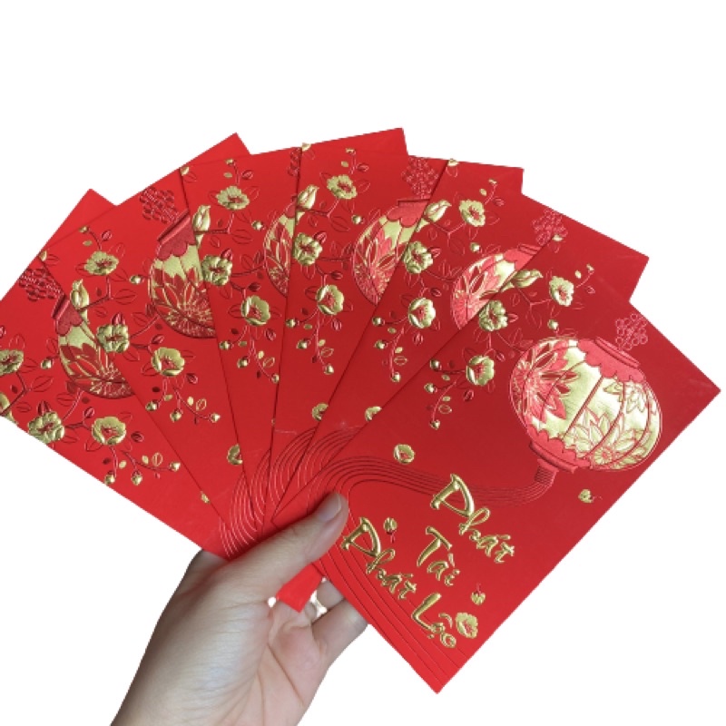 Set 6 Chiếc Lì Xì Đỏ May Mắn Cung Hỷ Phát Tài . Giá Rẻ