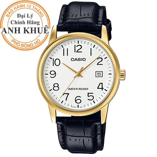 Đồng hồ nam dây da Casio chính hãng Anh Khuê MTP-V002GL-7B2UDF