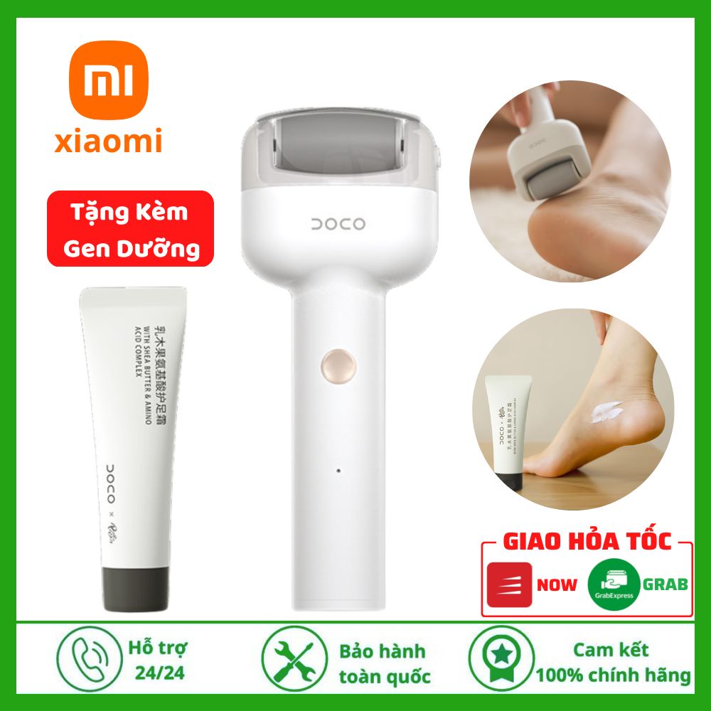 Máy Chà Gót Chân Xiaomi Doco F002 Tặng 2 Đầu Chà, Kem Dưỡng, 2 Chế Độ - Máy Cạo Gót Chân Xiaomi Loại Bỏ Vết Chai Chân