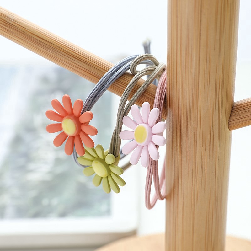Dây buộc tóc thiết kế hoa cúc xinh xắn cho nữ