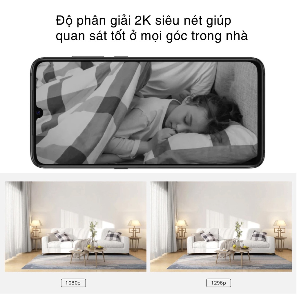 Camera Xiaomi 2K góc rộng kháng nước ip67 trong nhà ngoài trời , đàm thoại 2 chiều , hồng ngoại xem đêm - bảo hành 2 năm | BigBuy360 - bigbuy360.vn