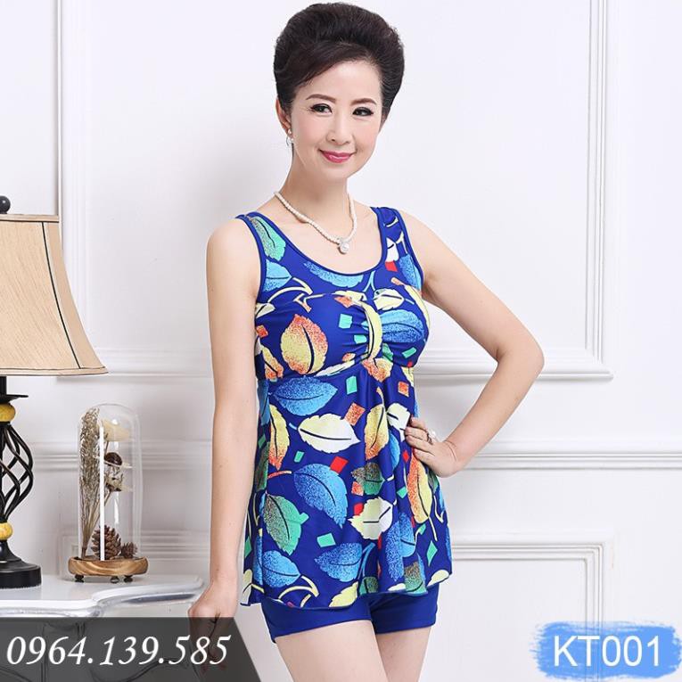 Bikini, đồ bơi cho mẹ, người lớn tuổi, trung niên, loại đẹp, mẫu kín đáo, dễ mặc, che bụng tốt, có size to  | KT001  ྇